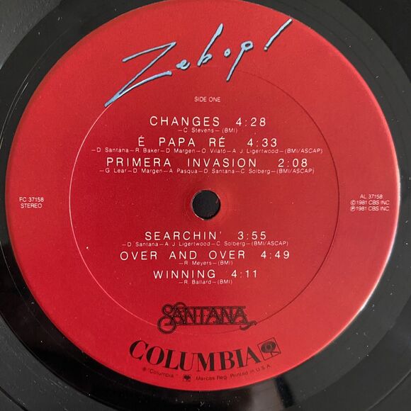 3/$21 Vintage Santana – Zebop 1981 Vinyl LP Columbian Record - Picture 3 of 11